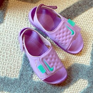 Girls Nike strap wet shoes